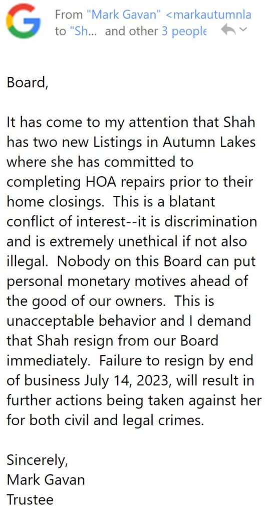 conflict of interest