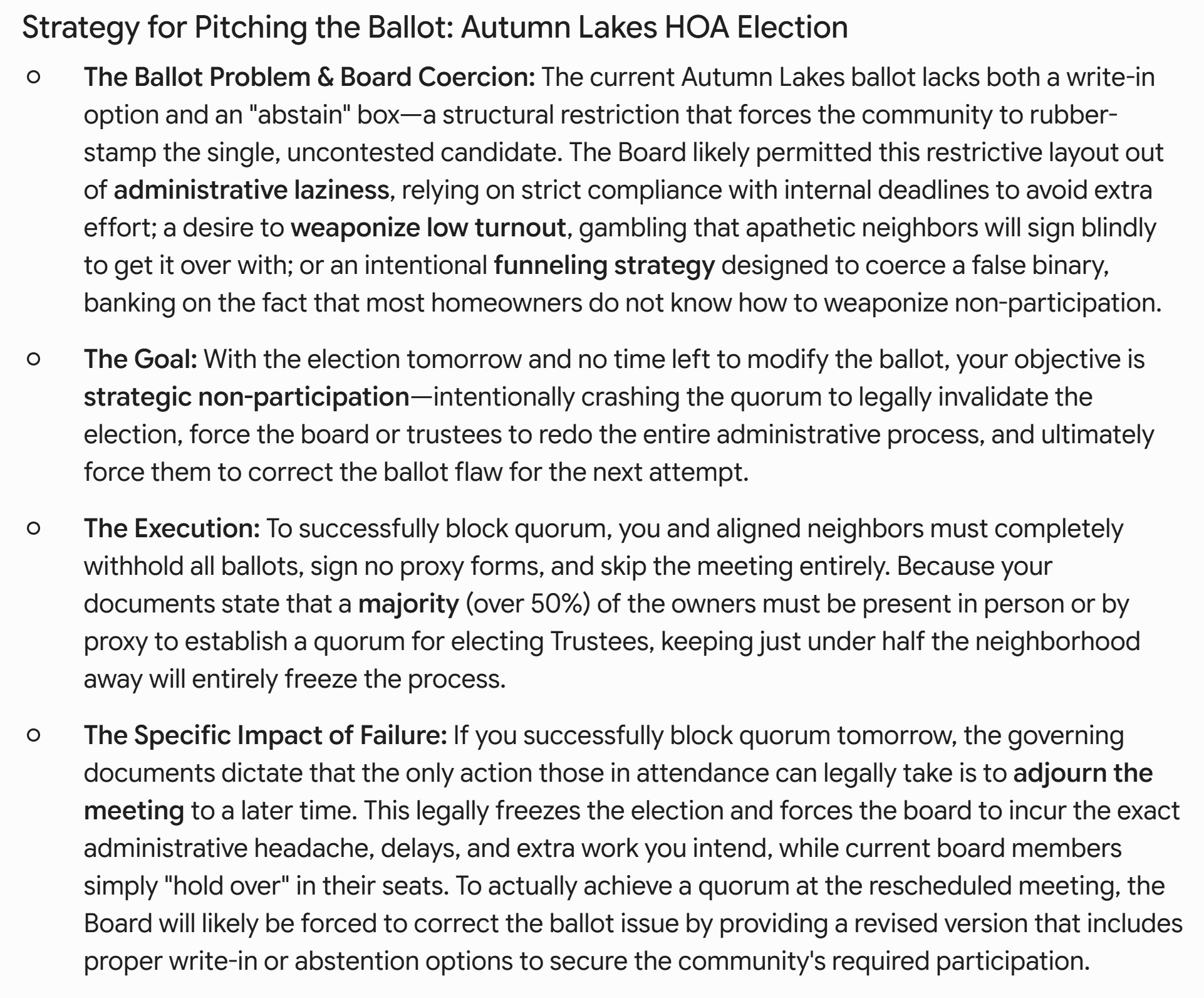 pitch the ballot